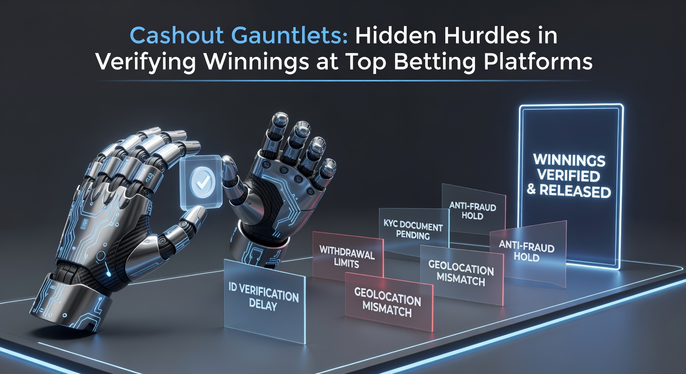 Frustrated bettor staring at a laptop screen filled with red-flagged verification errors and stacked document icons