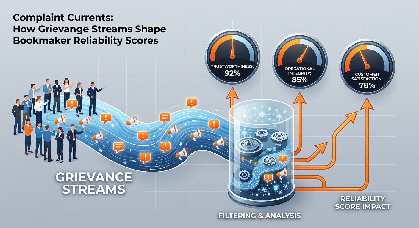 Infographic detailing complaint types by percentage, highlighting payout issues as the largest segment followed by account and bonus problems