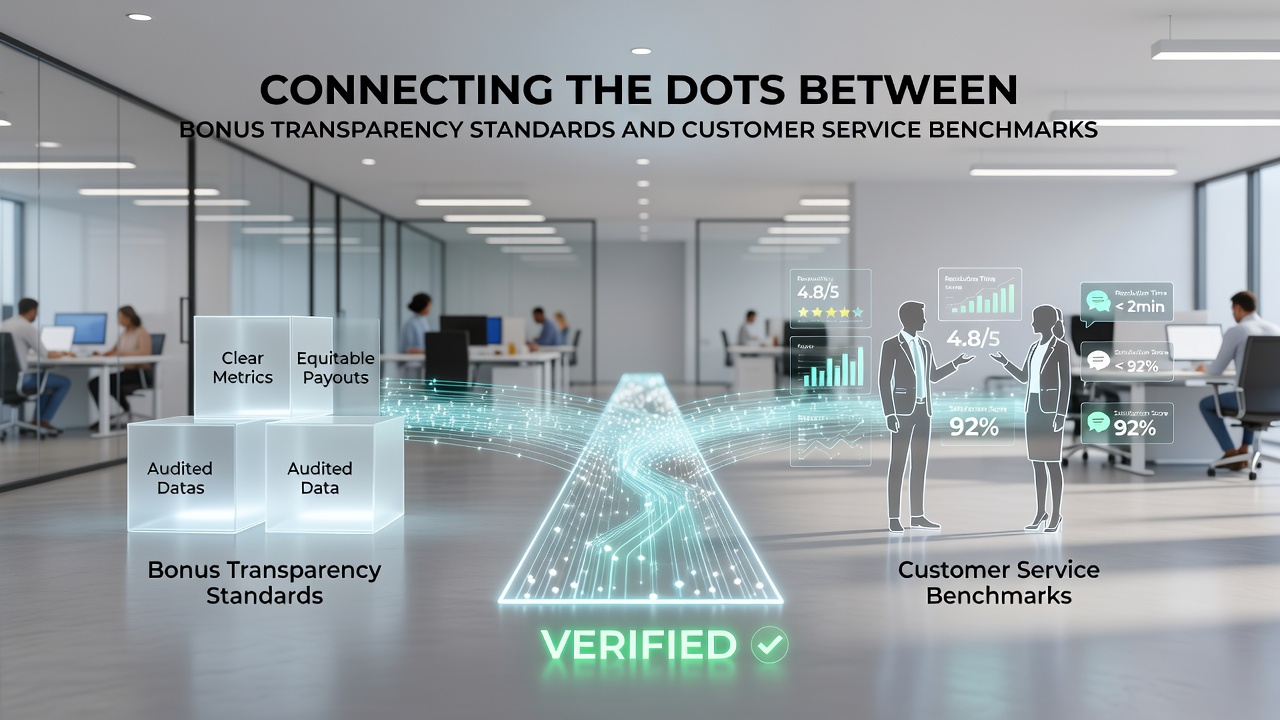 Chart illustrating how bonus transparency improvements correlate with faster customer service resolution times across verified sites