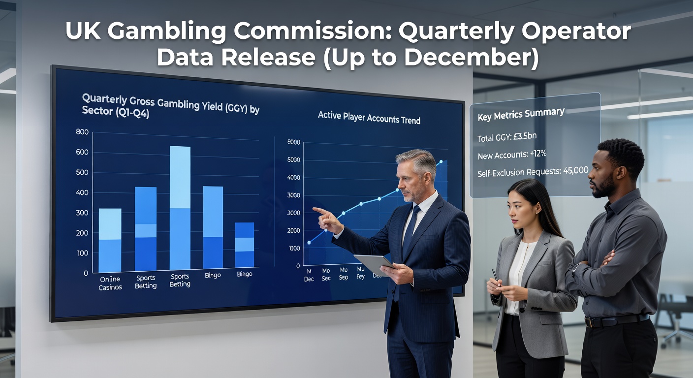 Chart breaking down UK gambling sectors including slots, betting, and premises GGY for Q3 2025/26, with year-on-year changes highlighted