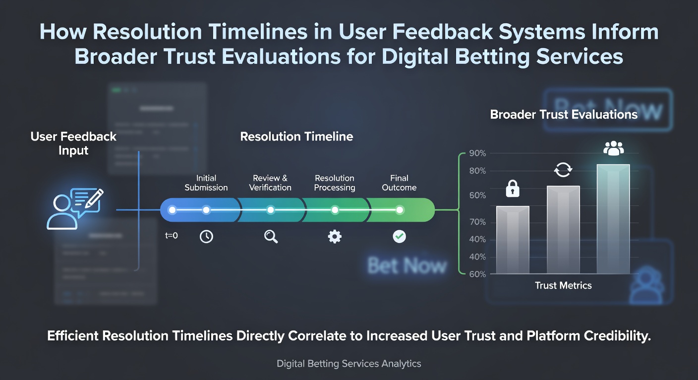 Dashboard showing resolution timelines for user feedback in digital betting platforms