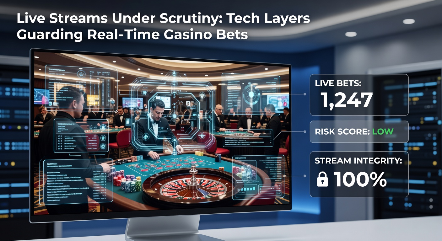 High-tech control room monitoring live casino streams with multiple screens displaying dealer tables and data overlays