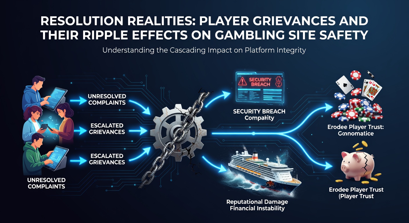 Digital dashboard showing unresolved player complaints on a gambling platform, highlighting red flags and security alerts