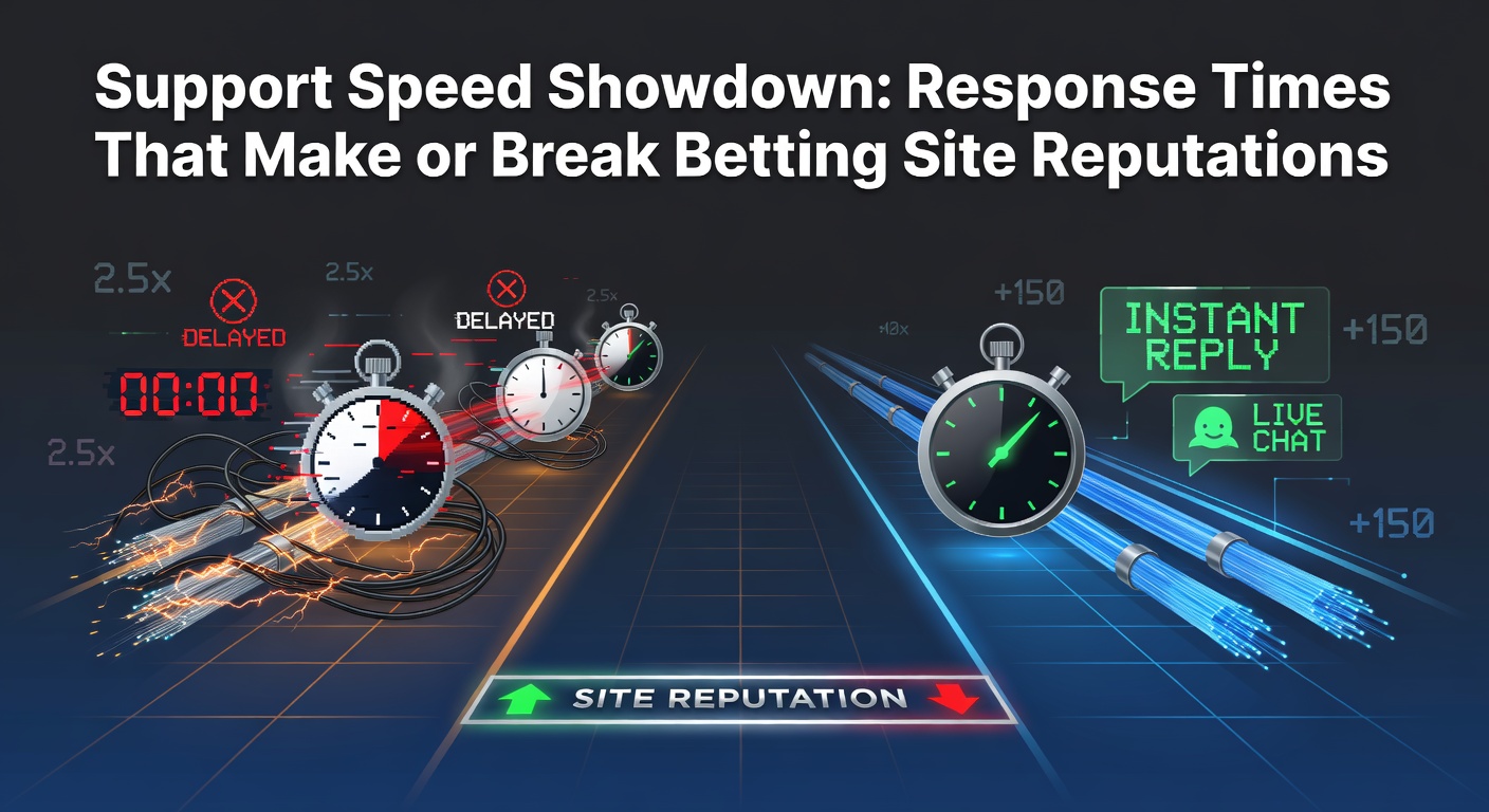 Graph comparing average response times across major betting platforms, highlighting leaders in live chat speed