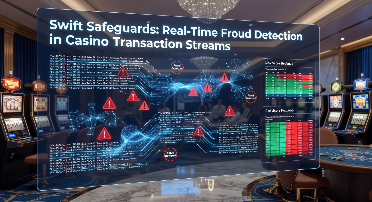 Digital dashboard displaying real-time transaction monitoring with fraud alerts highlighted in red amid flowing data streams
