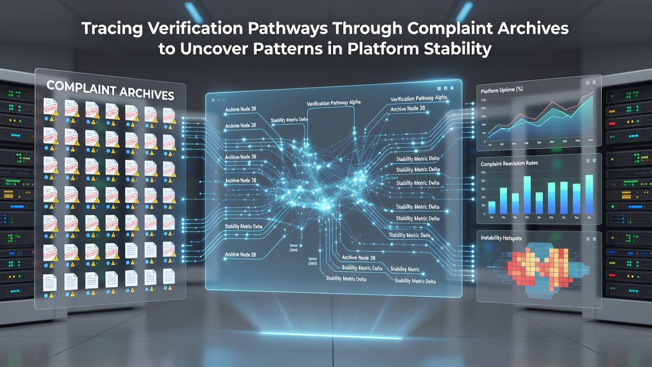 Detailed view of complaint database interfaces highlighting verification pathway timelines and stability metrics